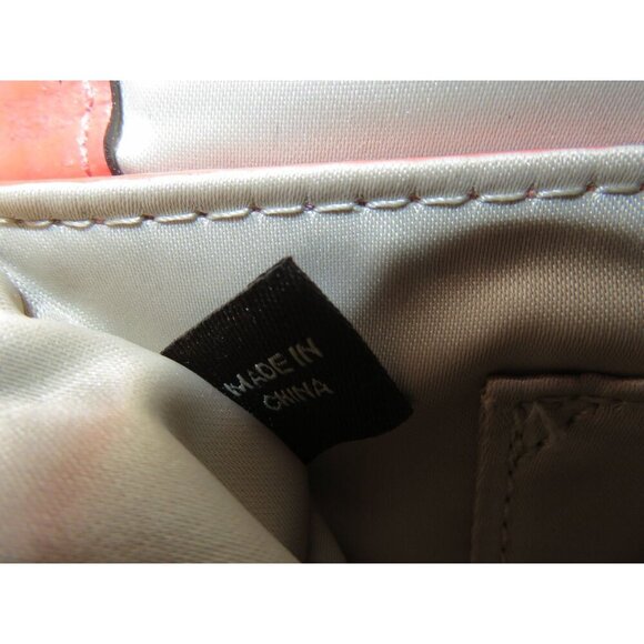 Coach Kristen Coral Patent Leather Flap Large Wristlet Wallet Clutch - Picture 16 of 16